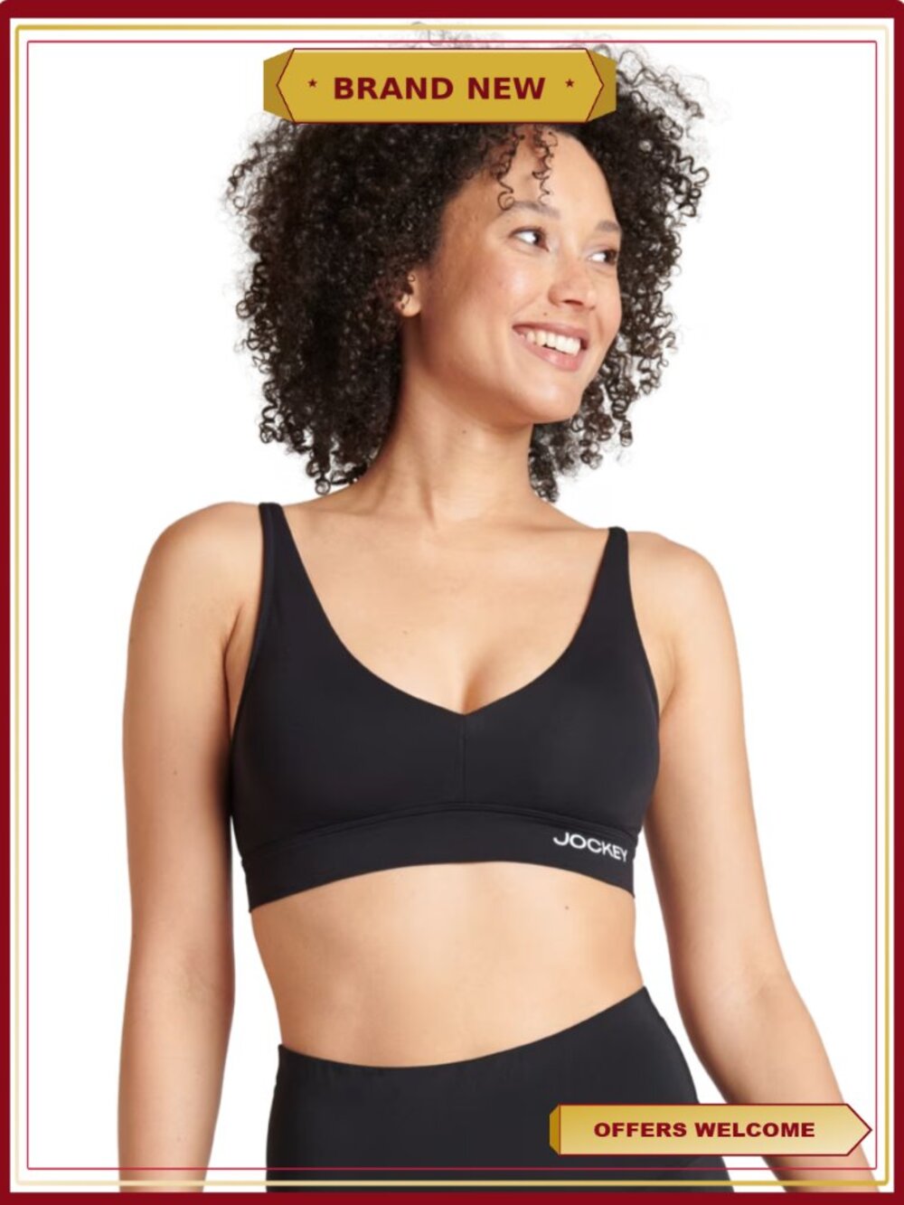 Seamfree Wirefree Plunge Bralette Removable Pads Adjustable Straps